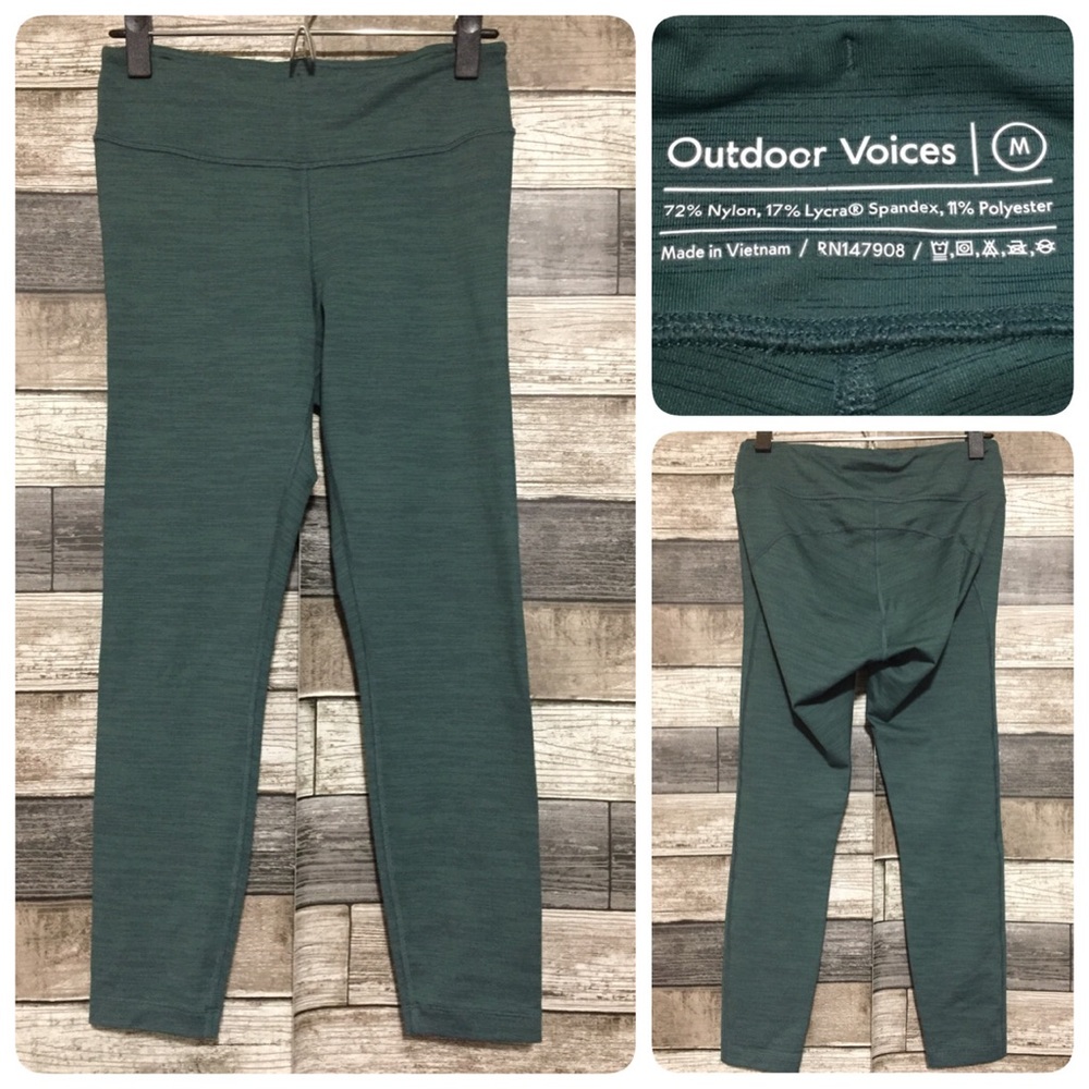 Outdoor Voices Women's Green High-Rise Leggings